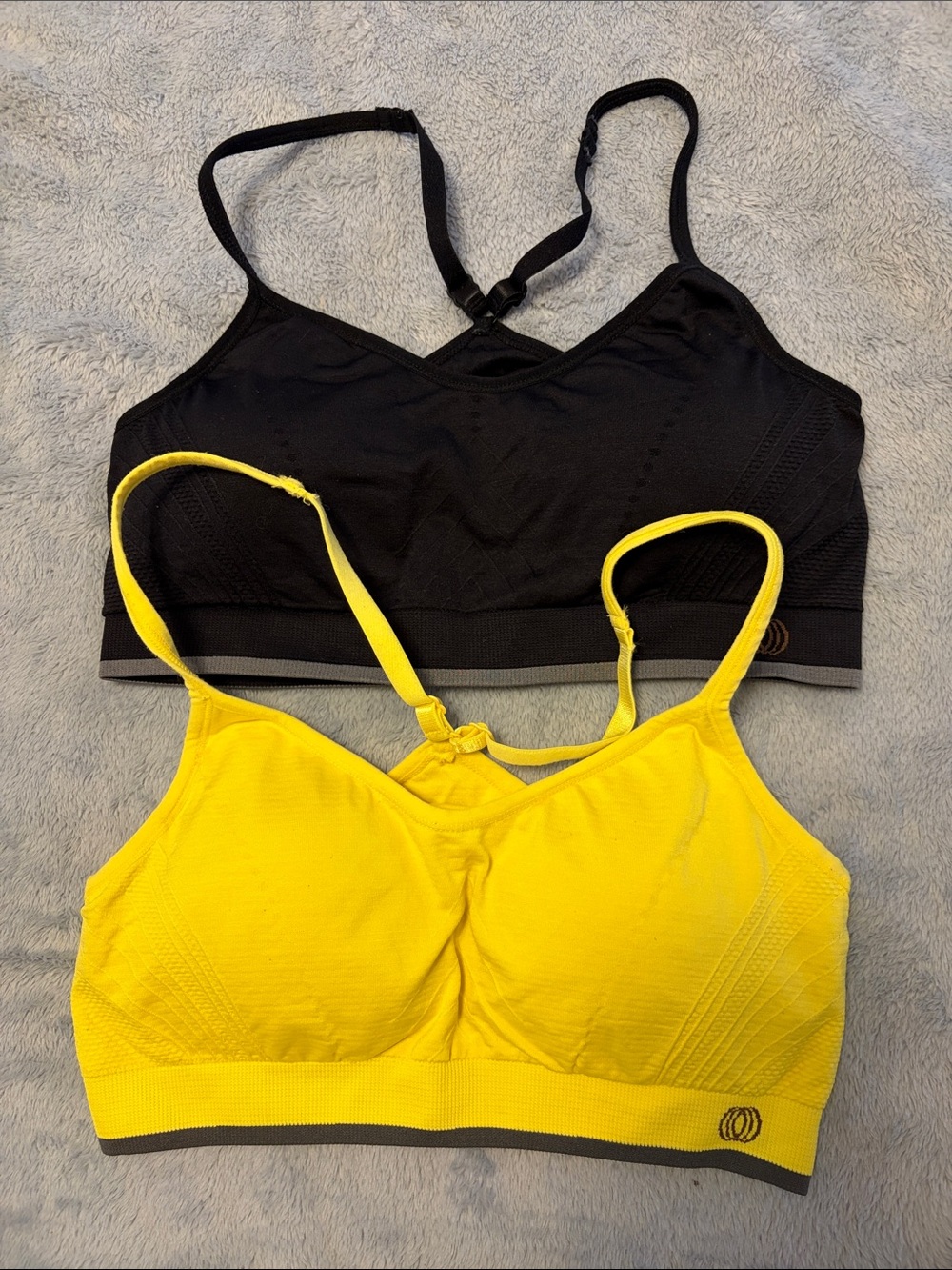 Seamless Racerback Bralette - Yellow & Black